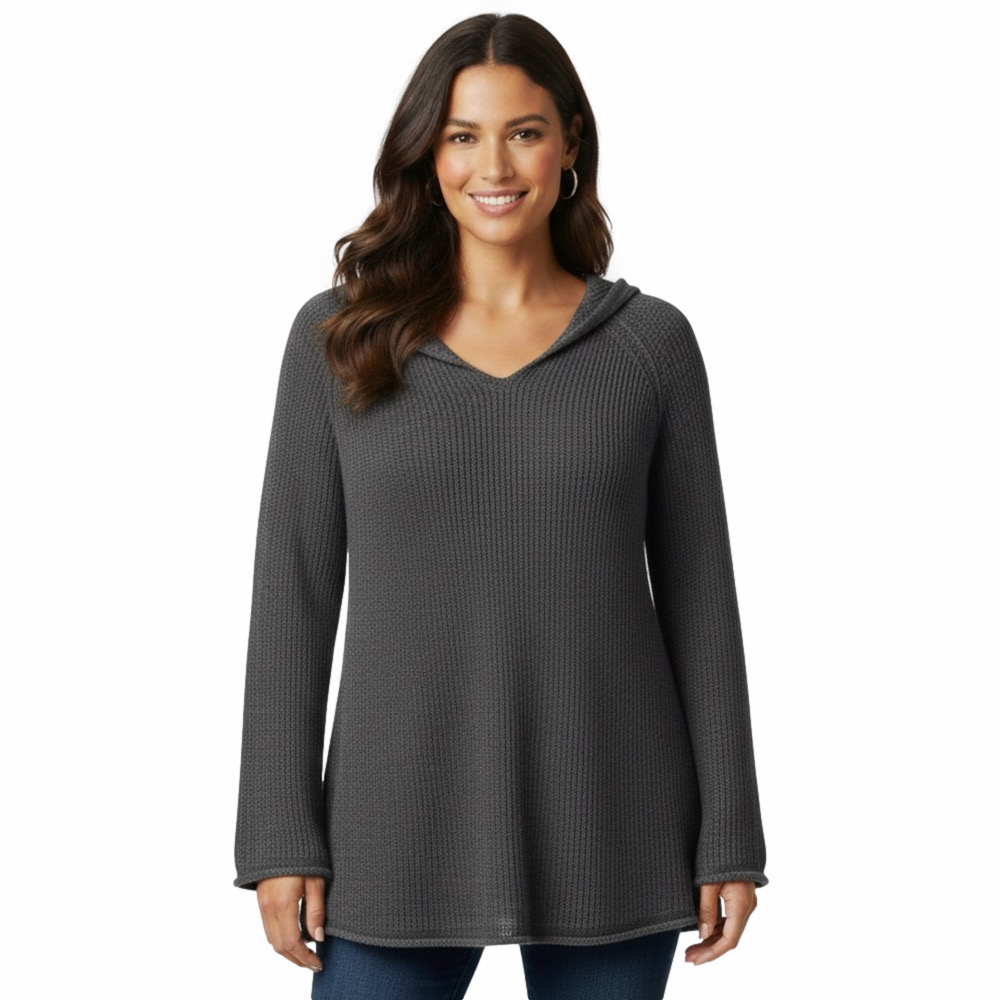 Tommy Bahama Lightweight Wool Long Sleeve Pullover Grey Sweater With Hood XL